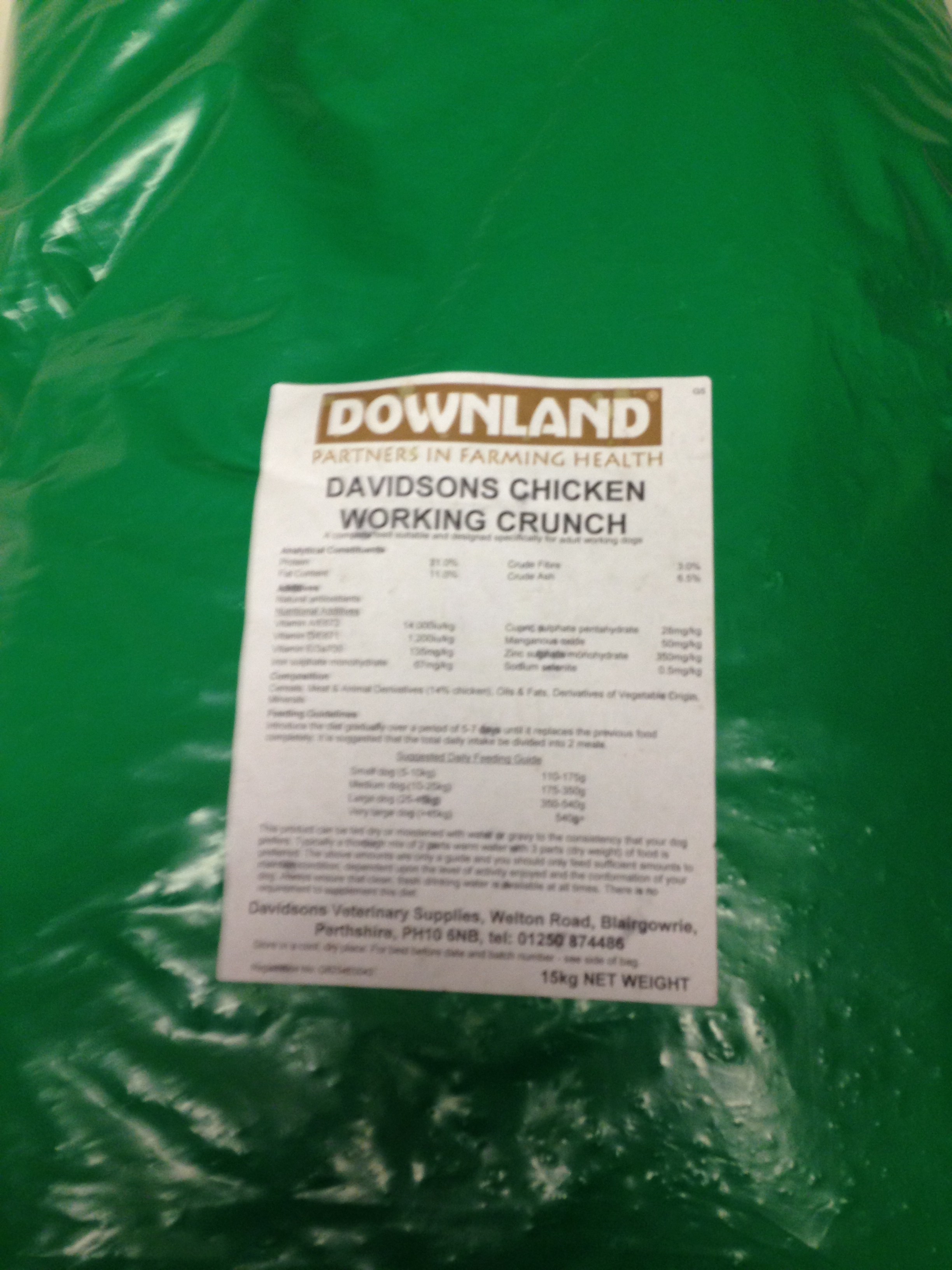DAVIDSONS CHICKEN WD DOG FOOD 15KG -0