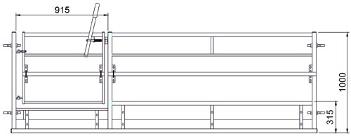 IAE SHEEP FEED HURDLE 15' c/w GATE-0 IAE SHEEP FEED HURDLE 15' c/w GATE-0