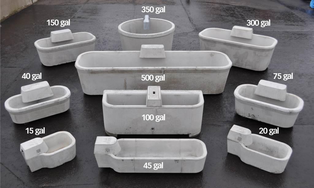 CONCRETE WATER TROUGH 680L-0