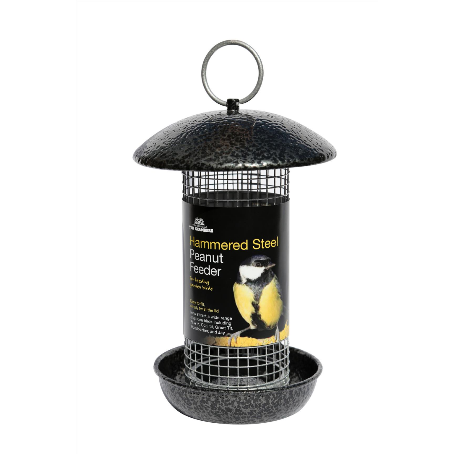 TOM CHAMBERS HAMMERED STEEL PEANUT FEEDER-0 TOM CHAMBERS HAMMERED STEEL PEANUT FEEDER-0